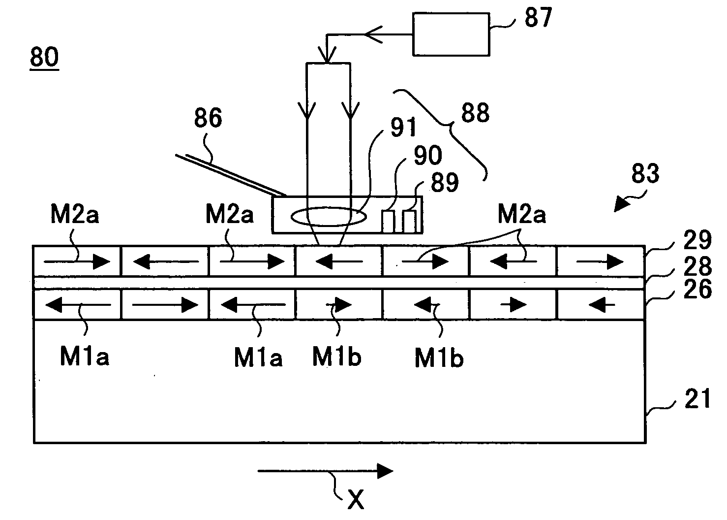 Magnetic recording medium, magnetic storage and method for reproducing information from magnetic recording medium