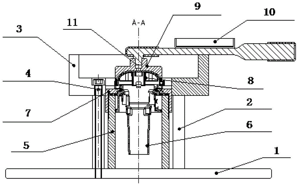 Car fuel tank cap lock torsion testing device