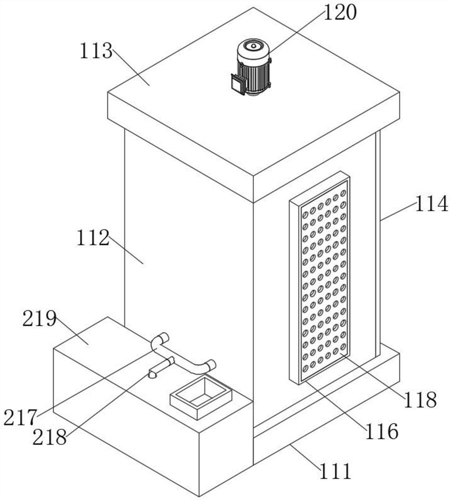 Power cabinet with dust removal and collection structure