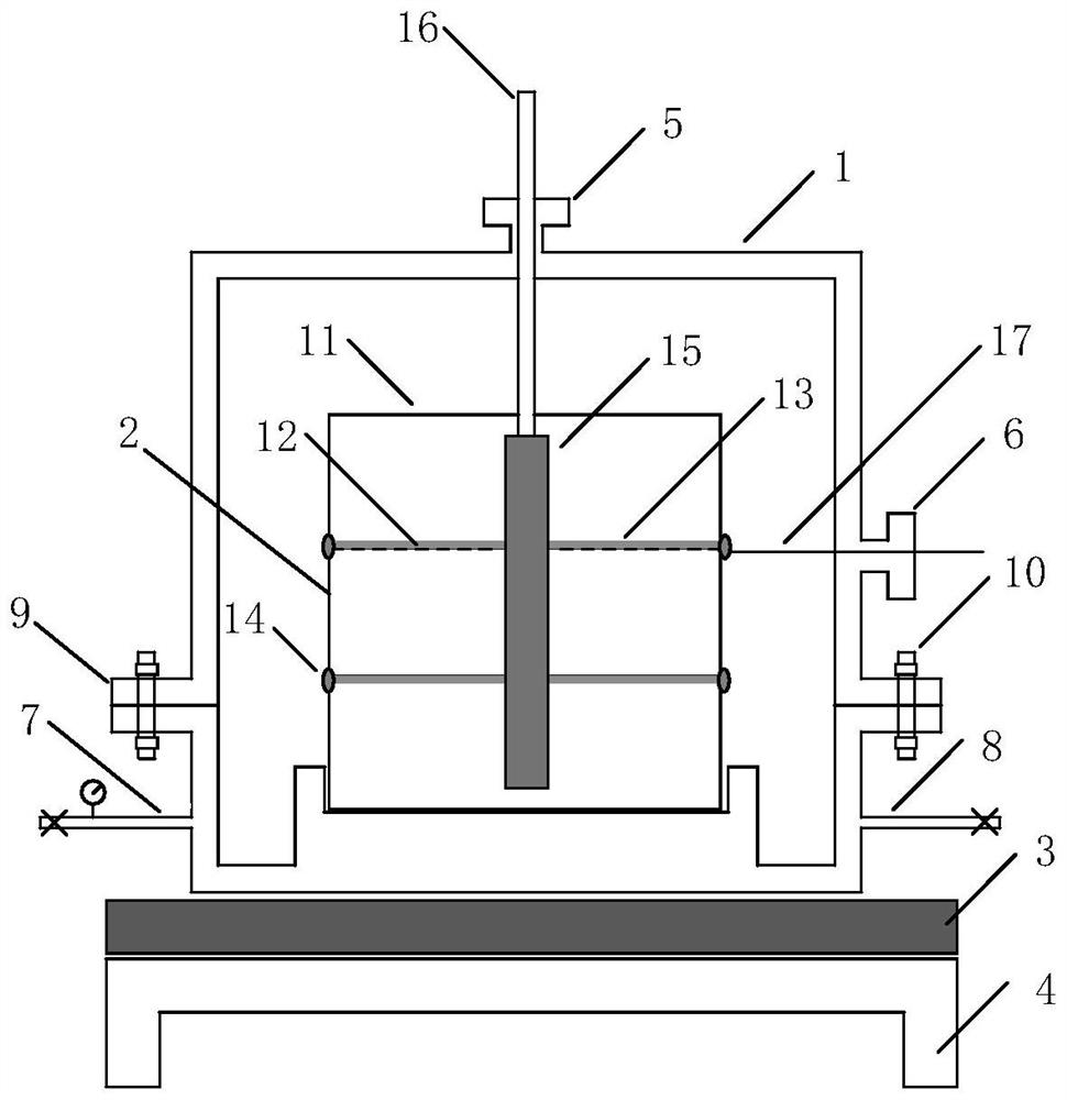 Deep underground rock excavation effect simulation test device and test method