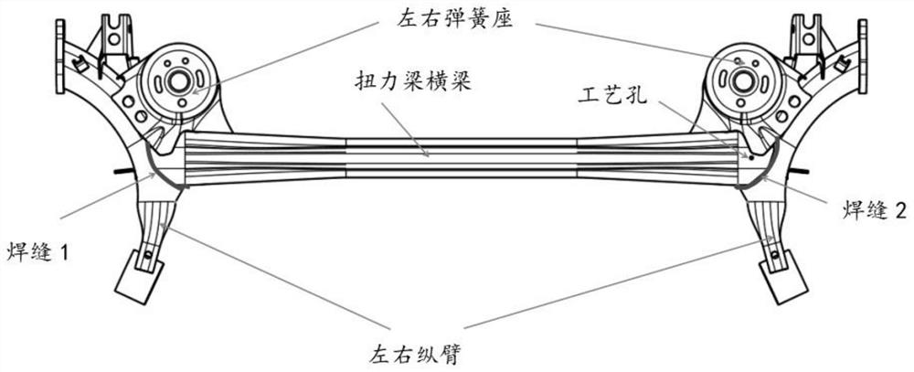 Closed type torsion beam inner cavity corrosion prevention and lubrication process