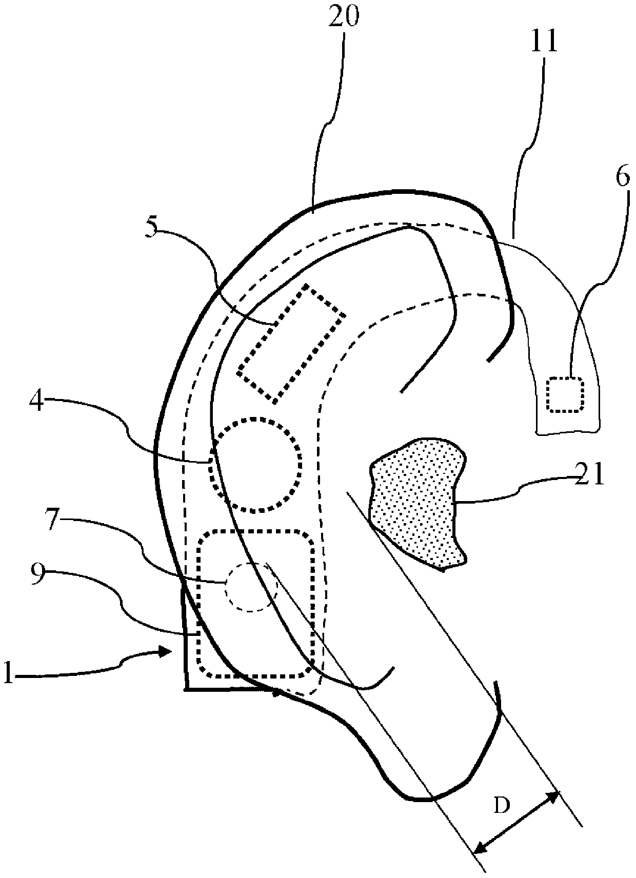 Acoustic transmission method and listening device