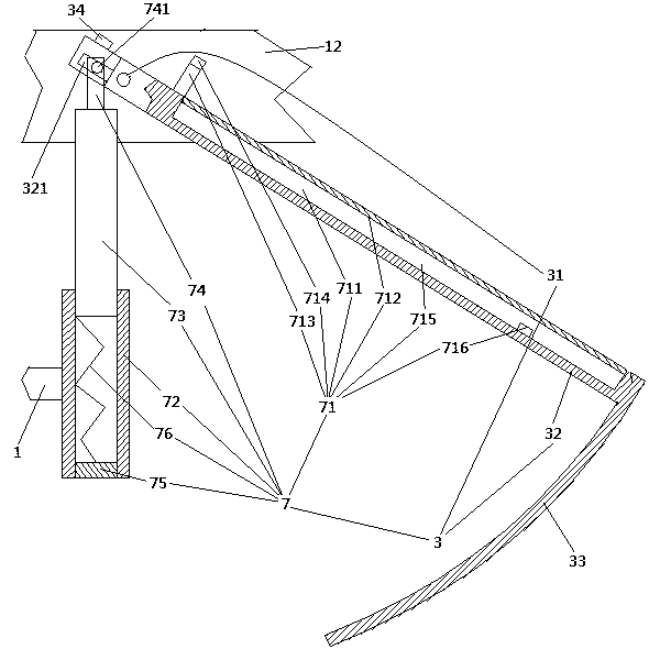 Material barrel recycling mechanism of traditional Chinese medicine decocting system