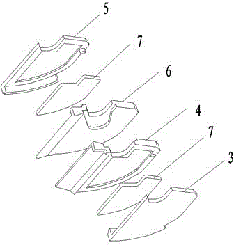 Clamping encapsulation structure for arc barriers