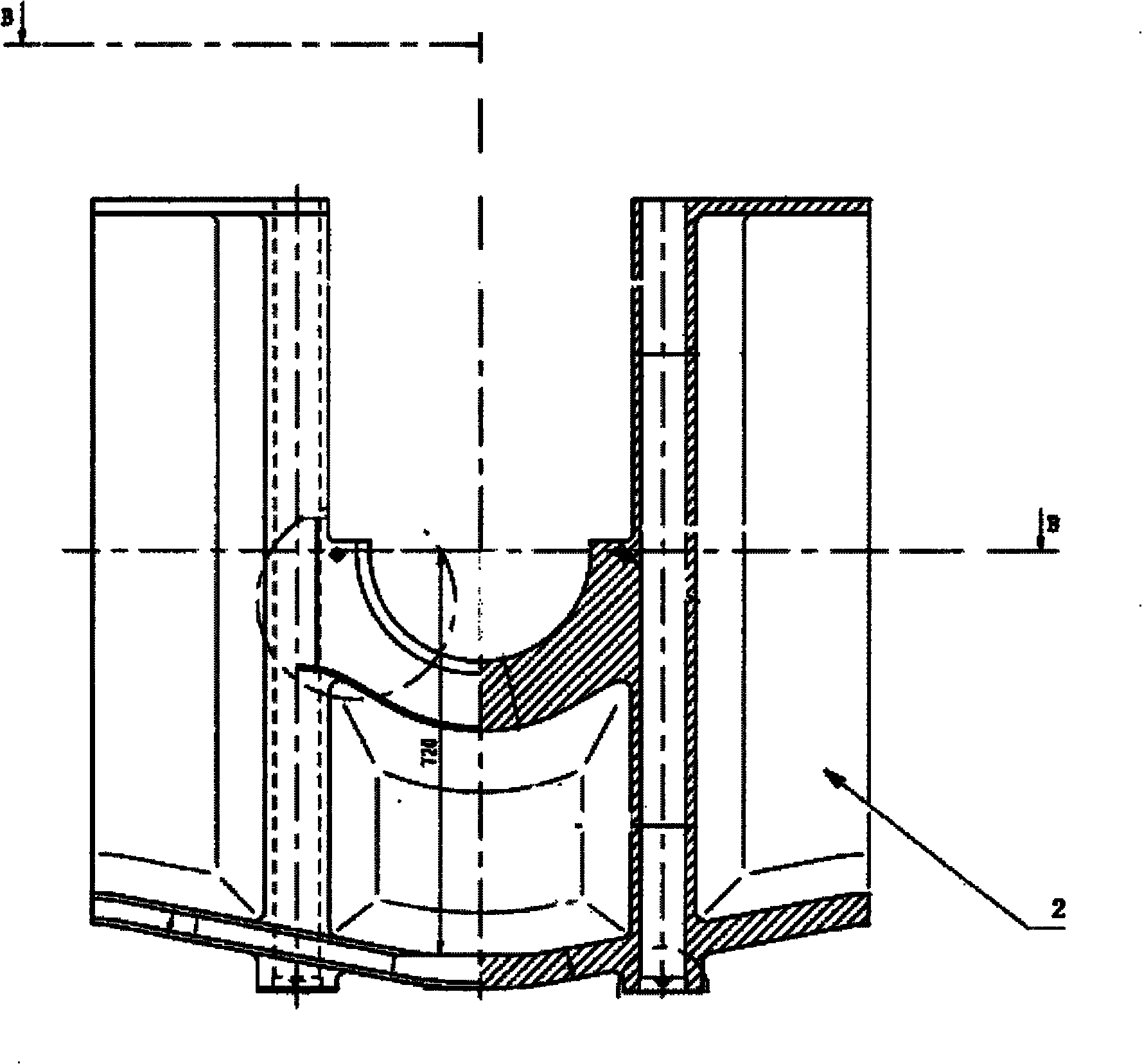 Main bearing block of low-speed diesel engine