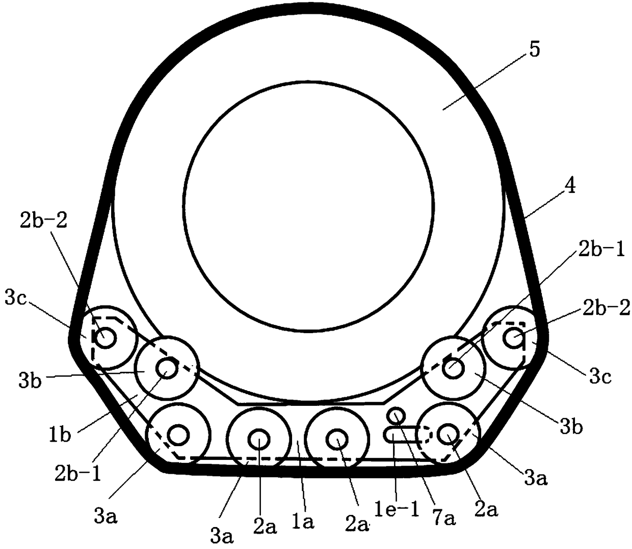 Wheel-sheathed wheel anti-skid and anti-sink track