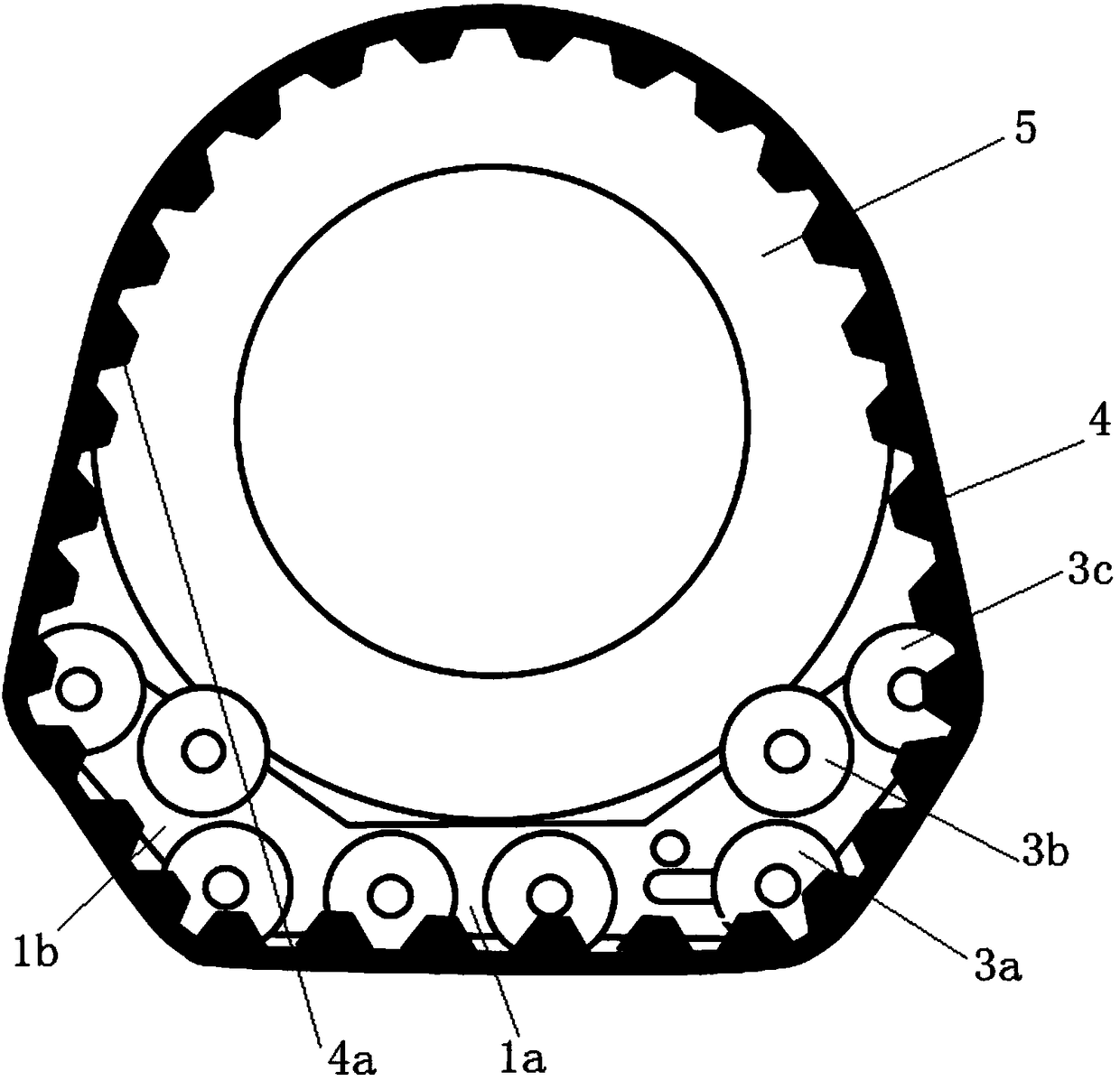 Wheel-sheathed wheel anti-skid and anti-sink track