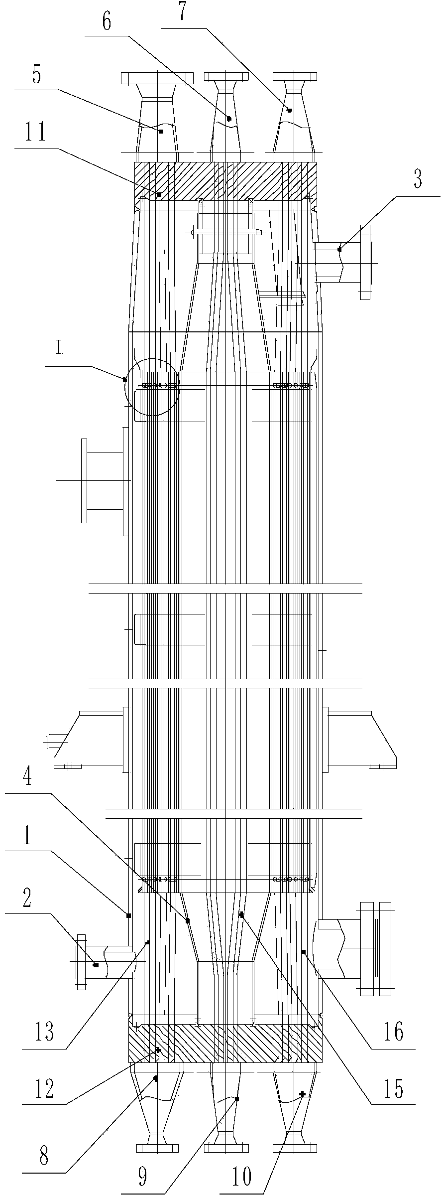 Heat exchanger for polypropylene chemical process