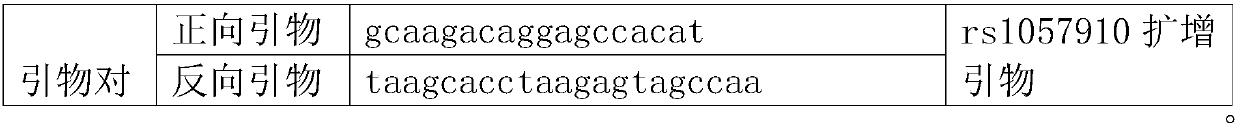 Detection method for genotype detection on CYP2C9 site and kit thereof