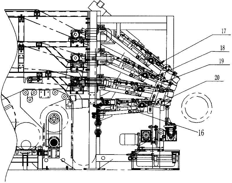 Full-automatic main material supply frame for radial tire building machine