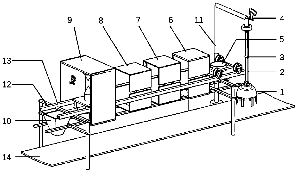 TBM carrying type test device and method for automatically obtaining rock slag particle size and strength characteristics