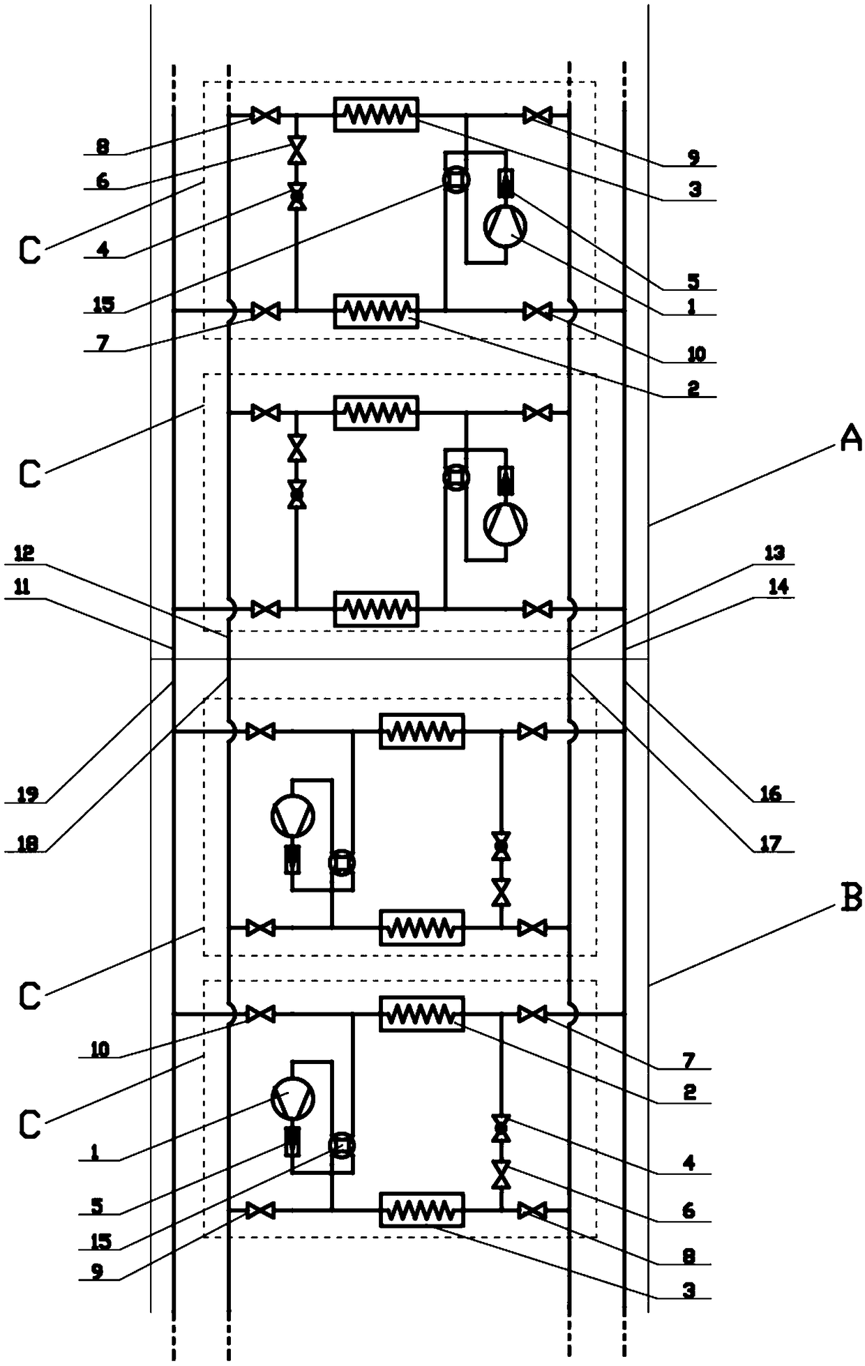 Multifunctional heat pump system