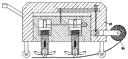 Automatic laying device for waterproof membrane for outdoor building