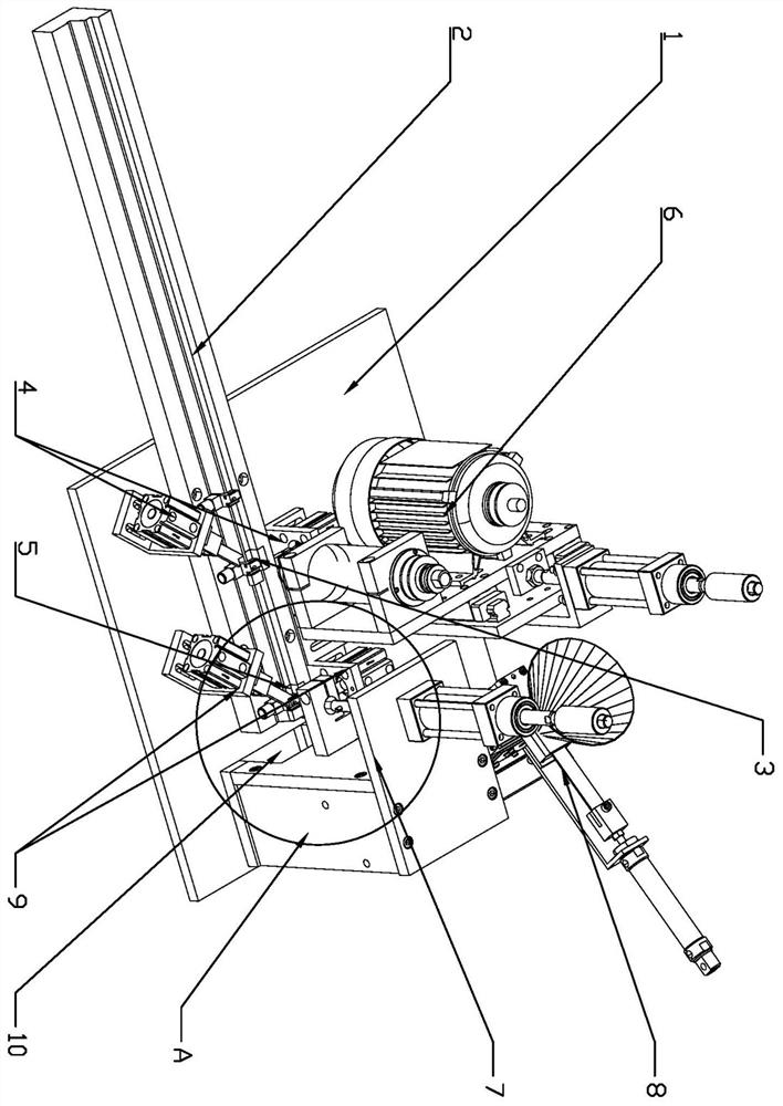 Automatic chamfering and shank riveting integrated equipment for nozzle and chamfering and shank riveting process