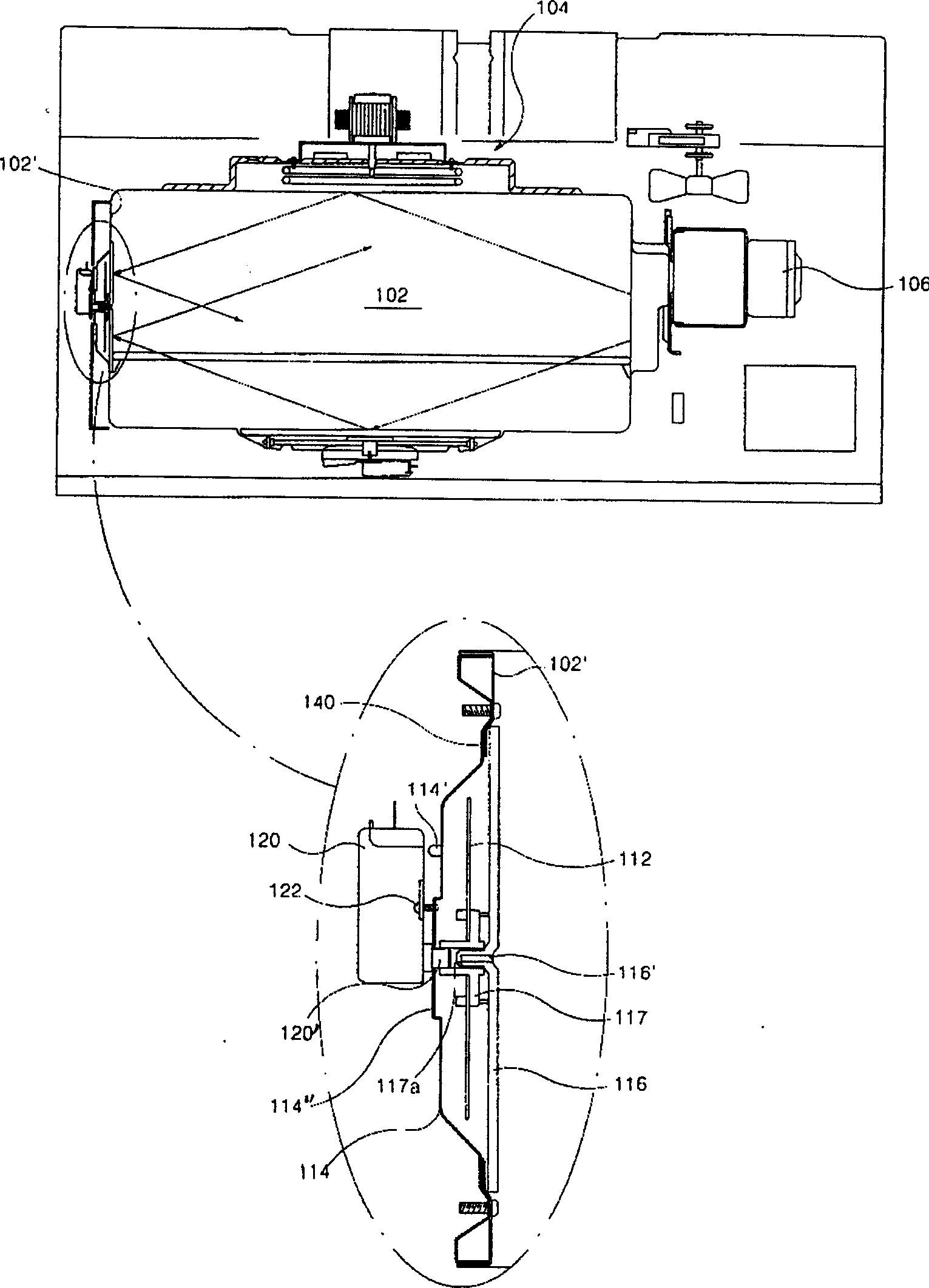 Stirring fan mounting structure for microwave oven