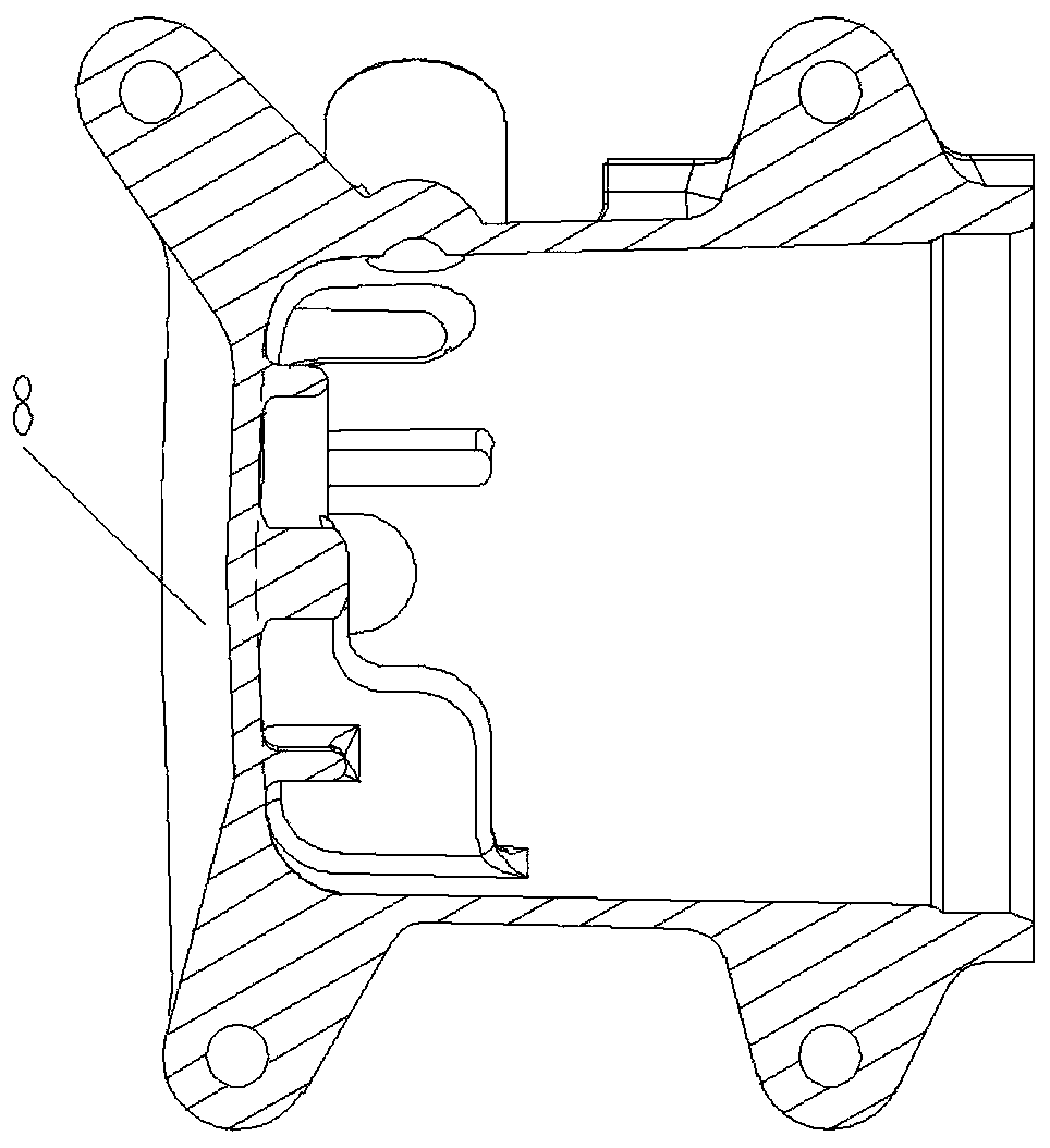 Automotive air conditioner compressor shell structure