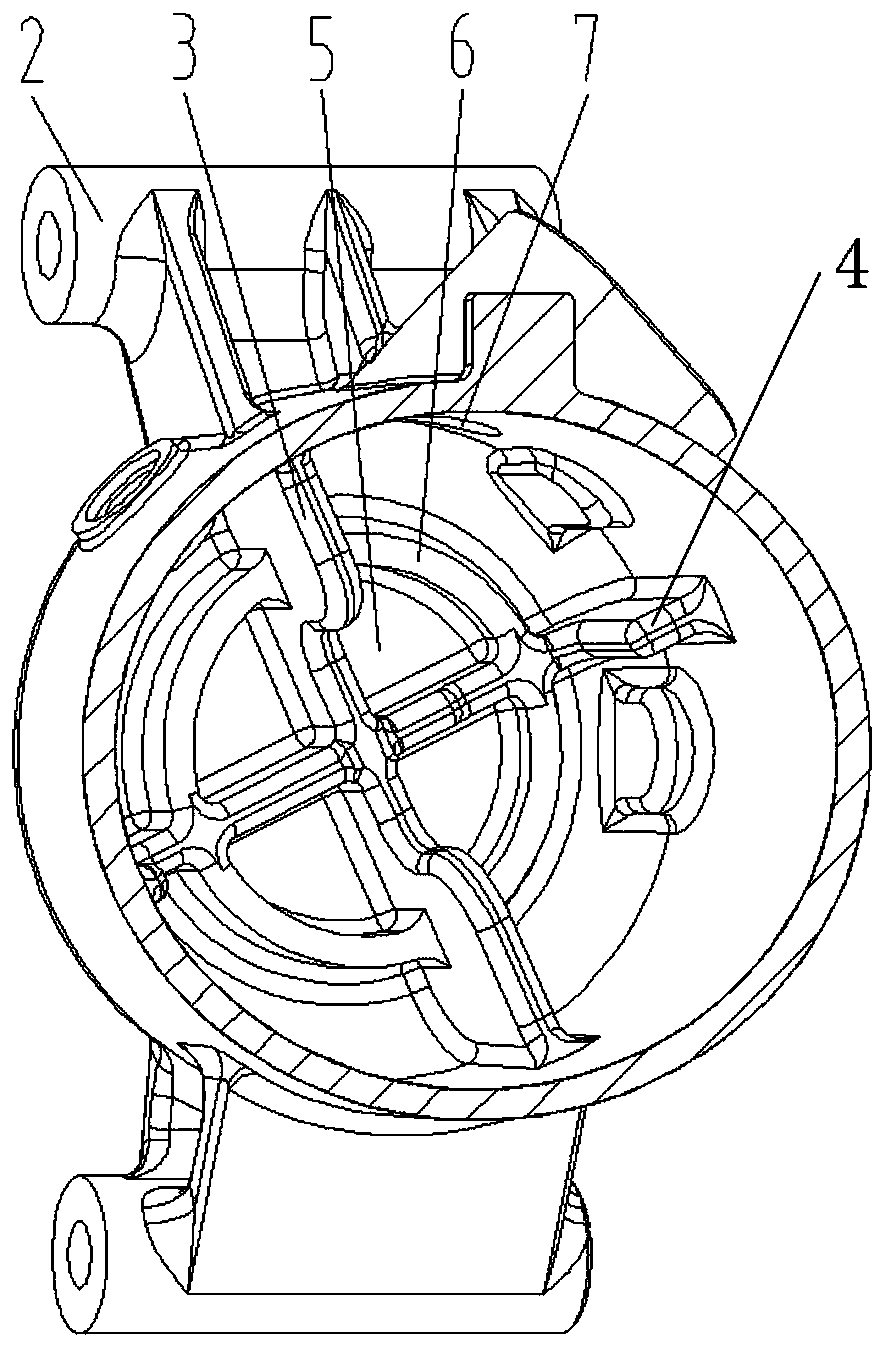 Automotive air conditioner compressor shell structure