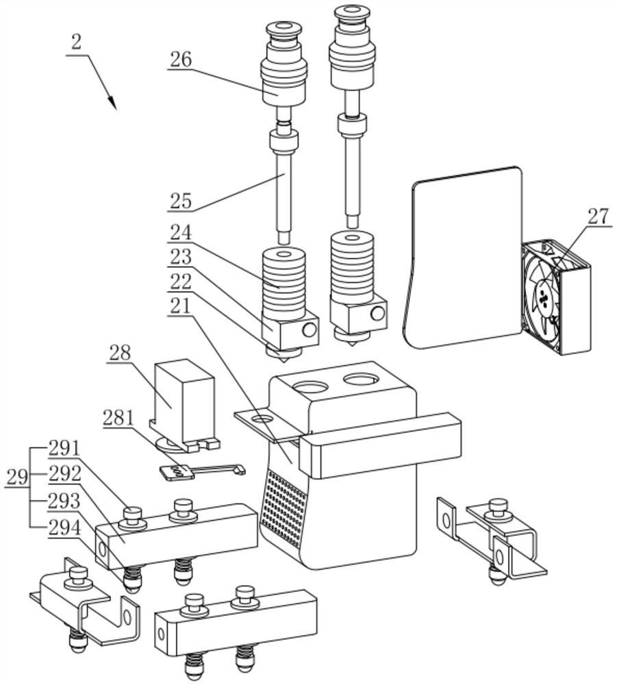 Wire shearing type double-nozzle carbon fiber 3D printing equipment and using method thereof