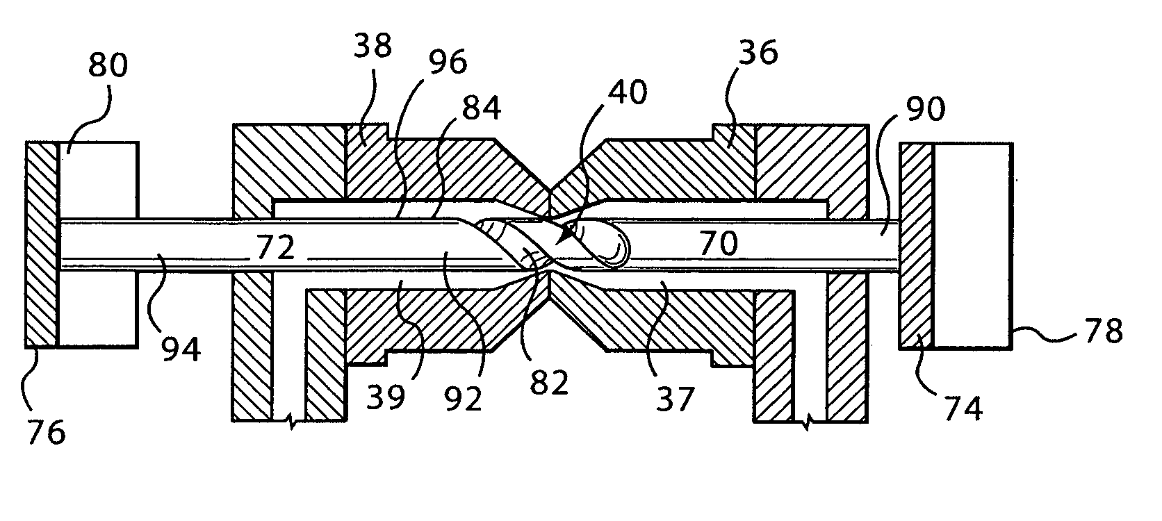 Stack mold having a melt homogenizing element