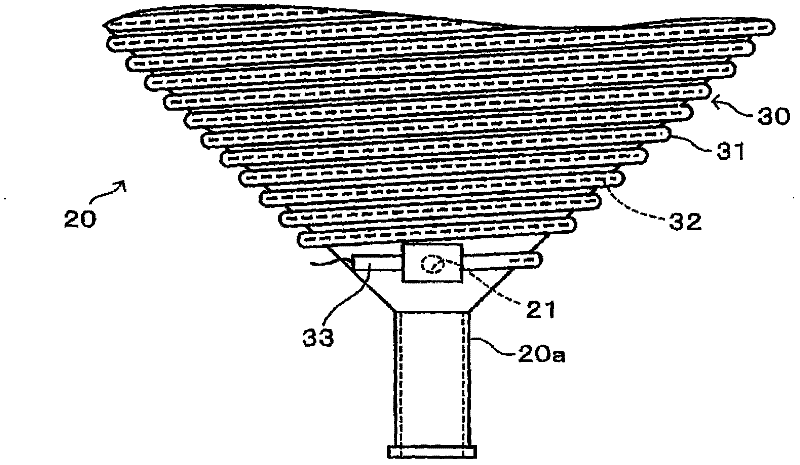 Drying device of particle material