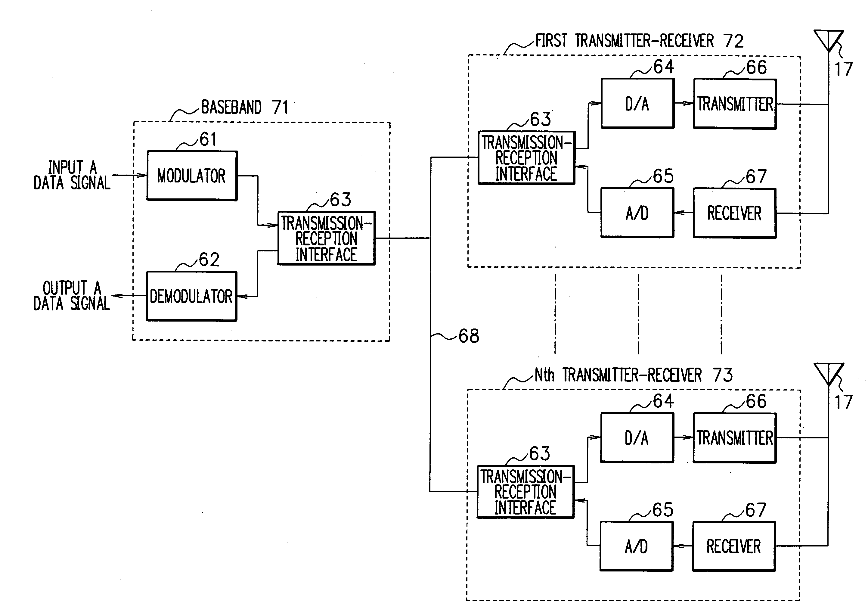 Cellular radio communication system cellular radio communication method and rake reception method