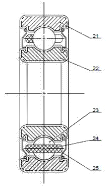 Carbon-graphite keeper rolling bearing used for performing protection and antifriction treatment and manufacturing method of carbon-graphite keeper rolling bearing