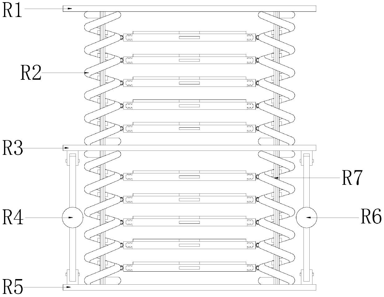 Rubber particle drying device