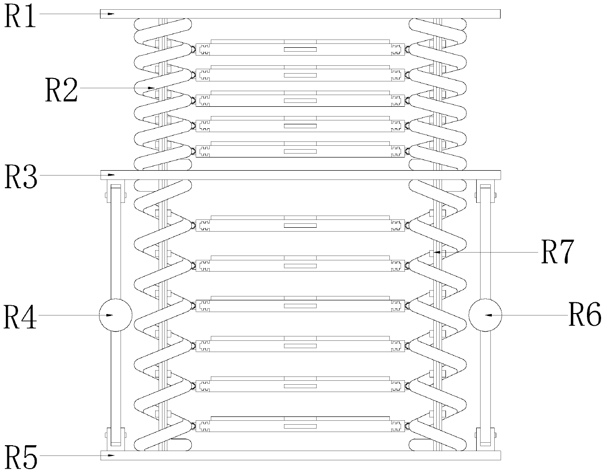 Rubber particle drying device