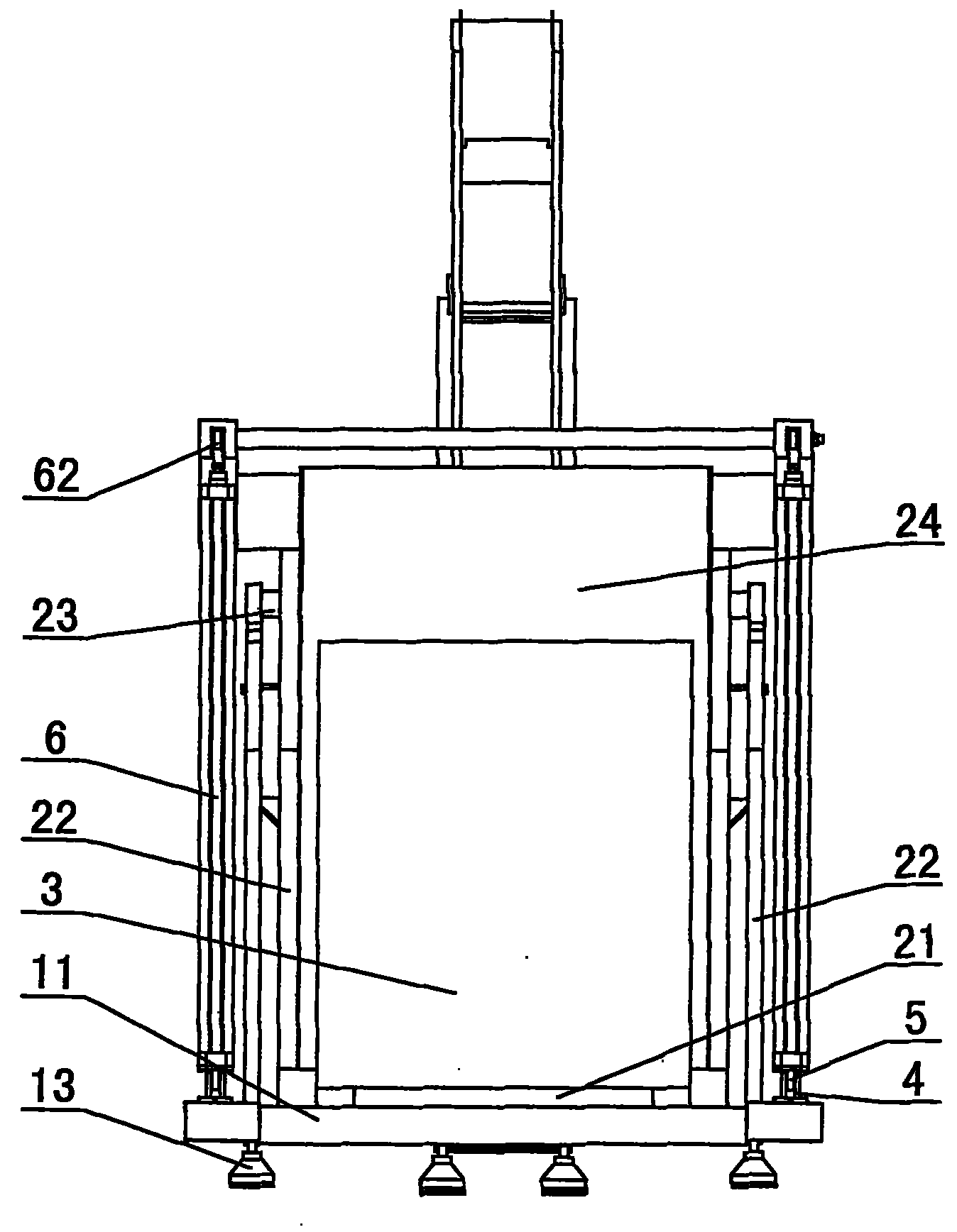 Automatic feeding hopper turnover mechanism of plastic container forming machine