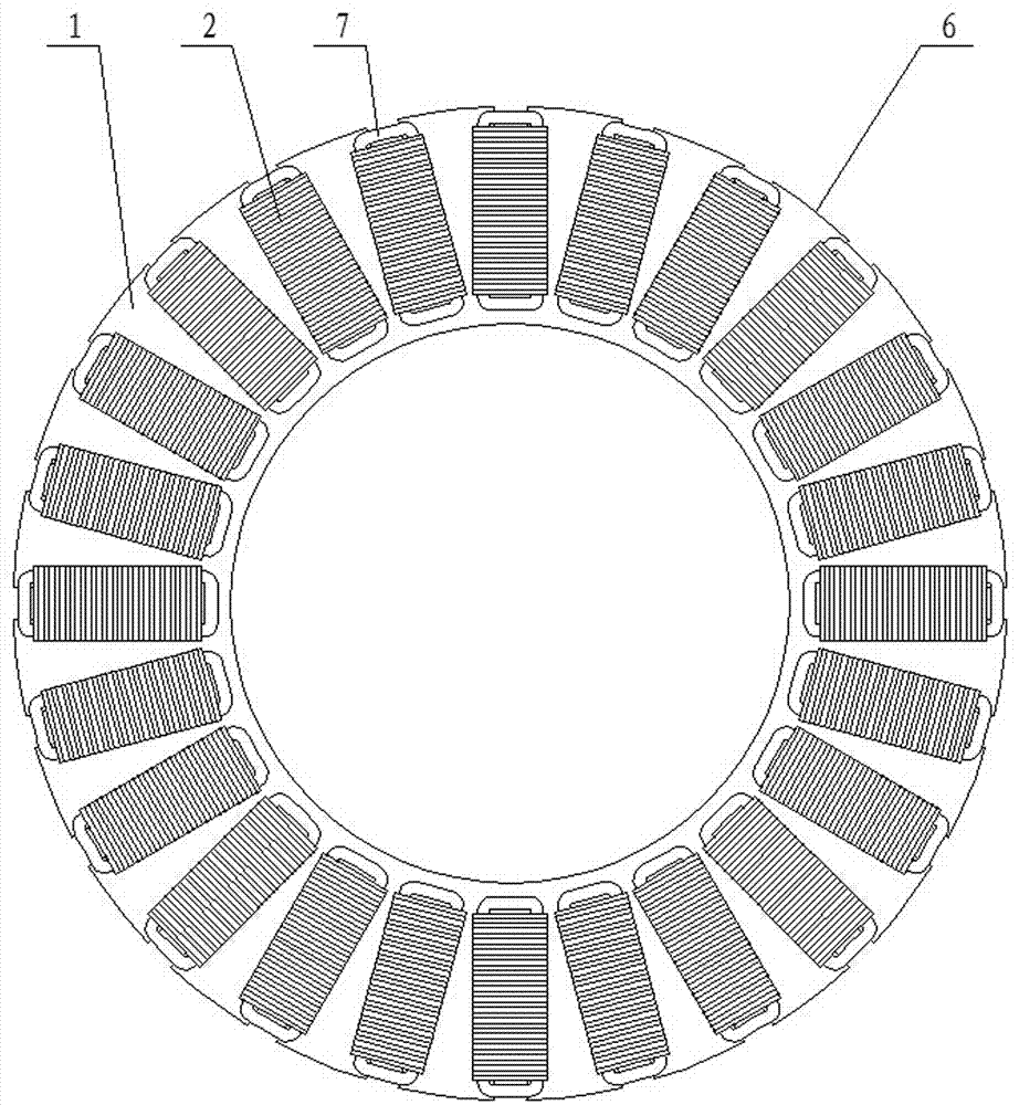 Stator magnetic circuit structure for axial magnetic circuit permanent magnet motor