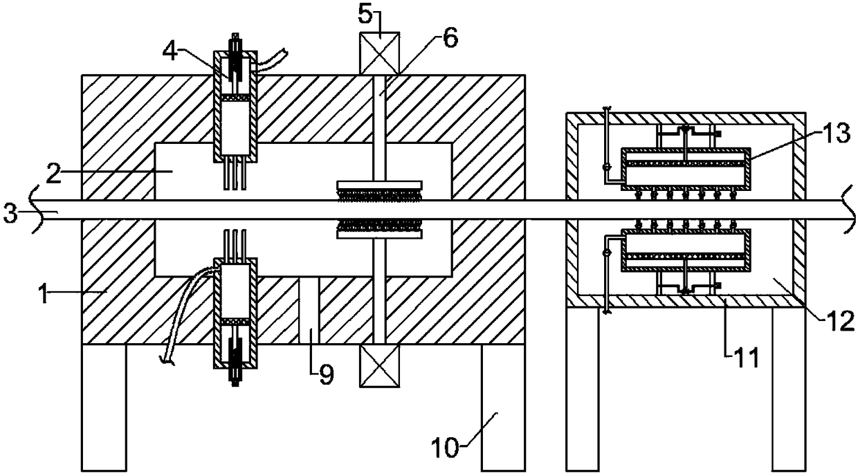 Equipment for cloth material spinning with function of squeezing out wind