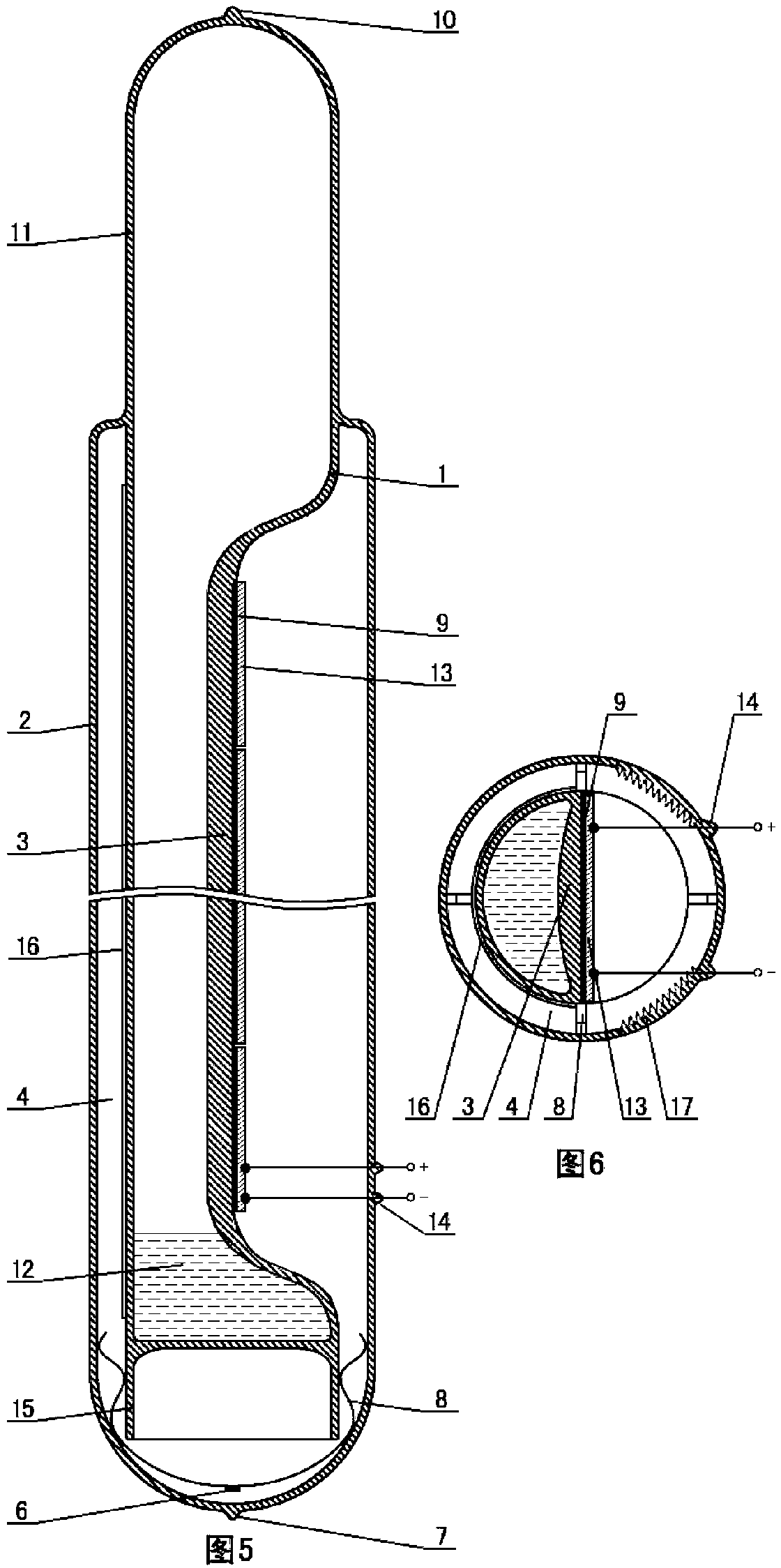 All-glass evacuated photovoltaic heat tube collector tube