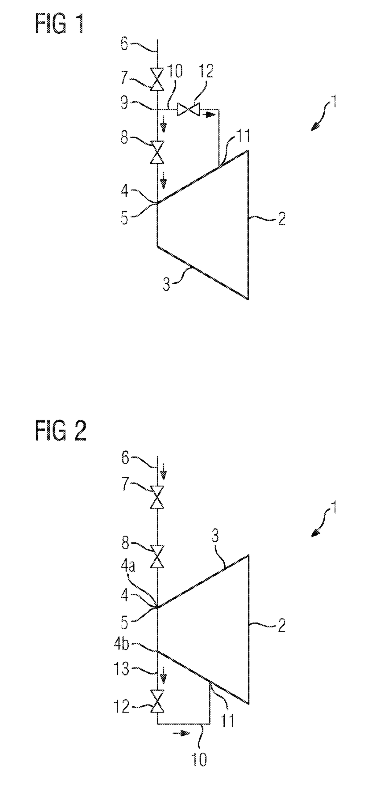 Overload introduction into a steam turbine