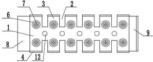 Wiring terminal with multiple segments capable of being in lap joint