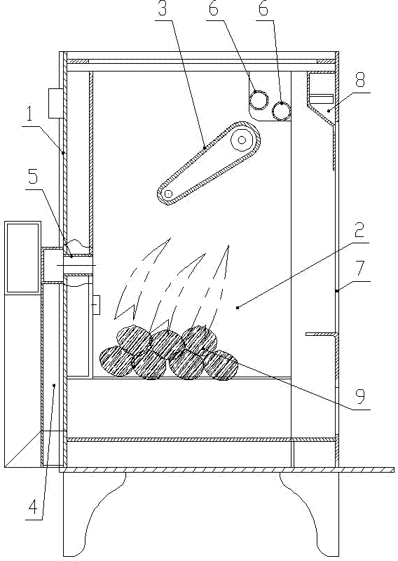 Clean burning fireplace with water liner