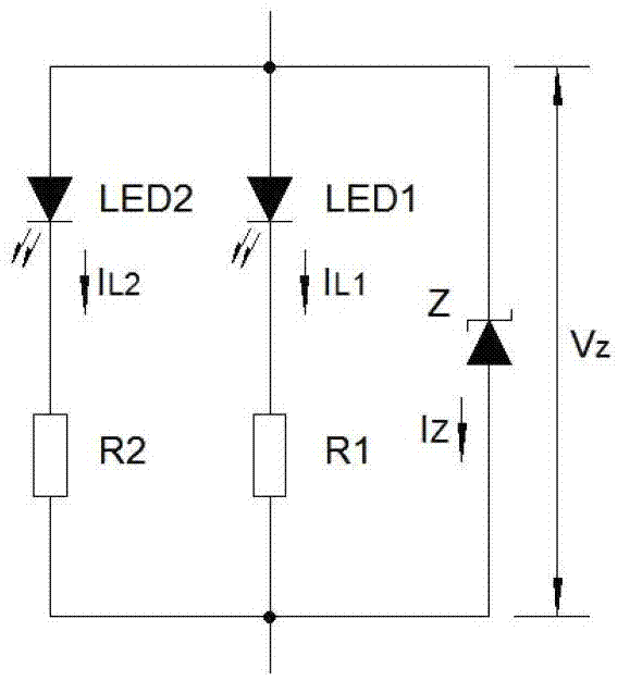 LED (Light-Emitting Diode) unit and constant-flow unit voltage-stabilizing LED lamp