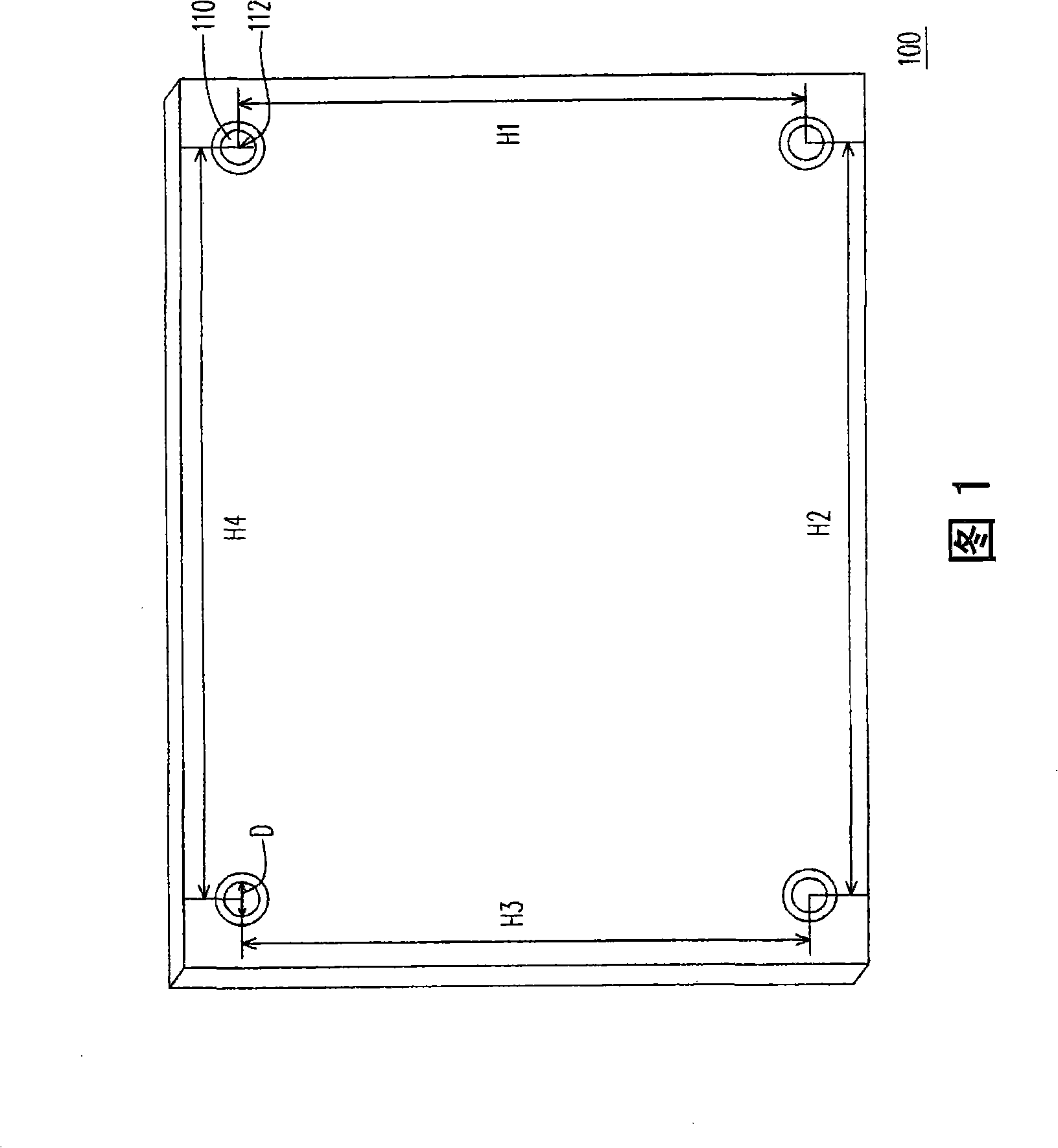 Measuring butt point method for measuring base plate size in base plate technology