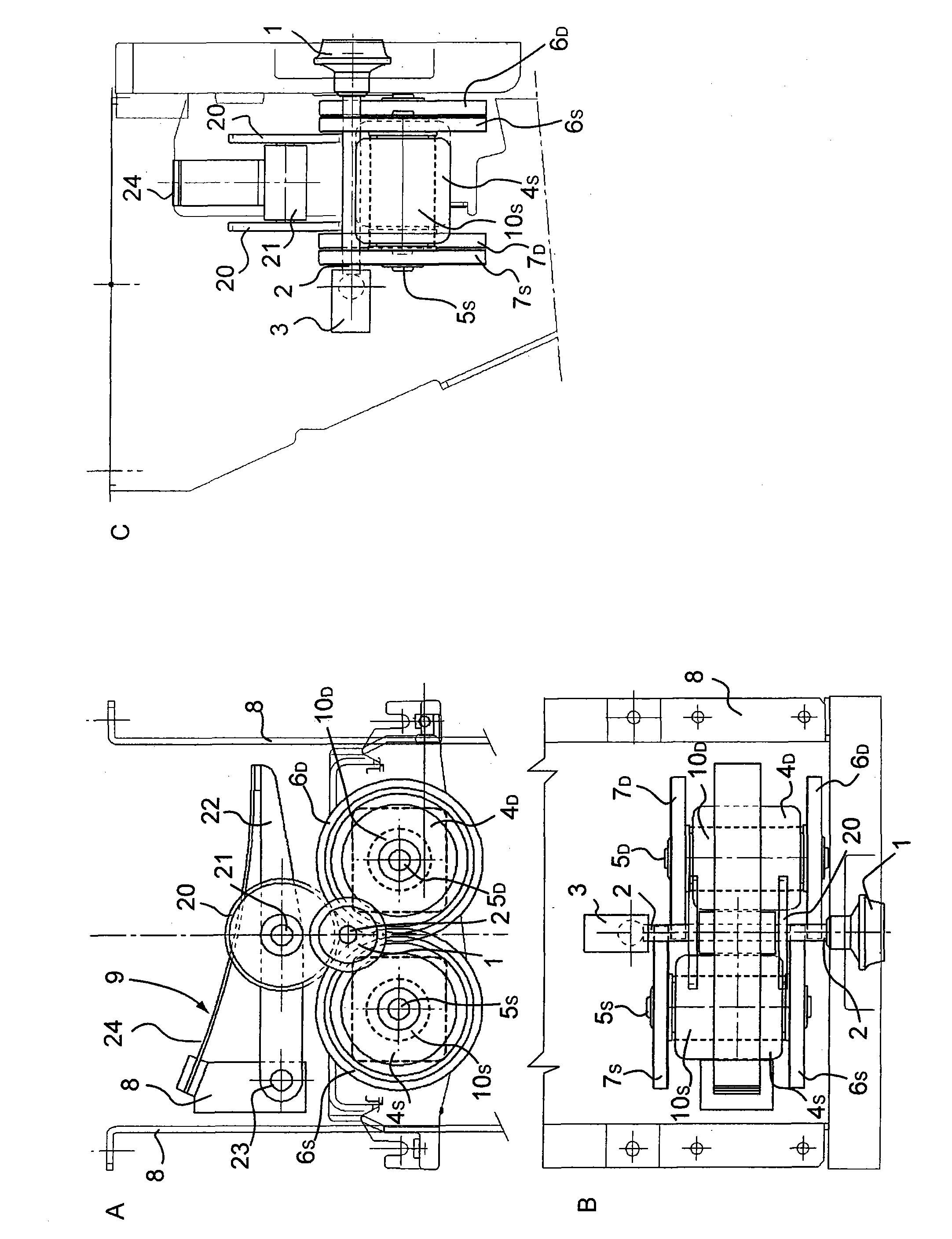 Device for individually actuating open-end spinning rotors