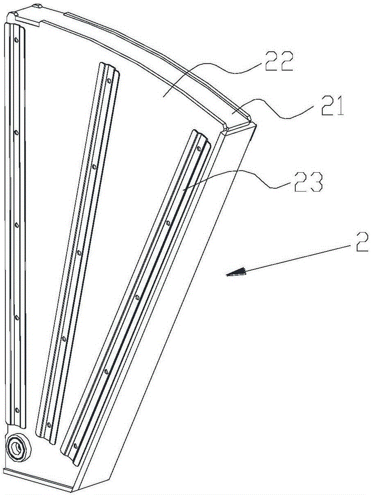 Wide-channel shear type door leaf device