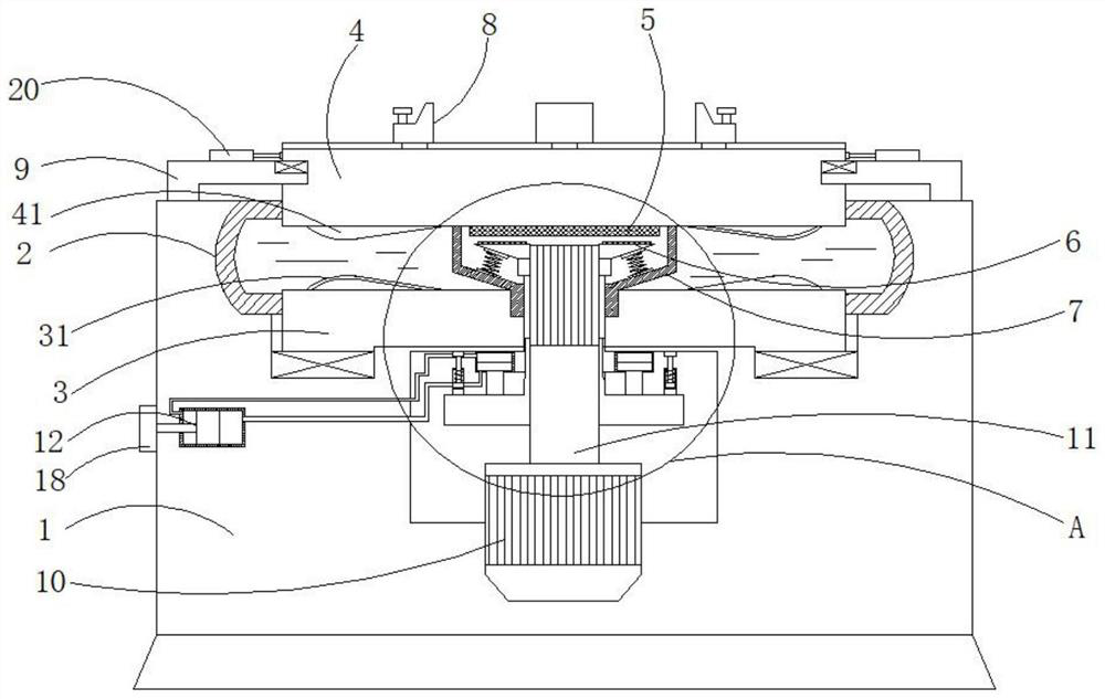 High-precision positive and negative slewing support turntable