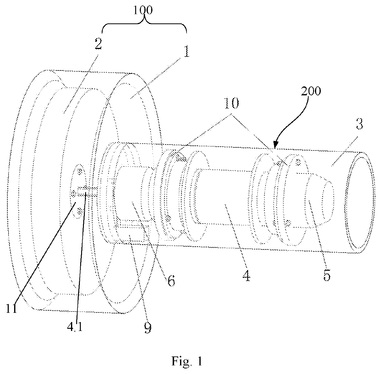 Active composite variable damping rotational control device