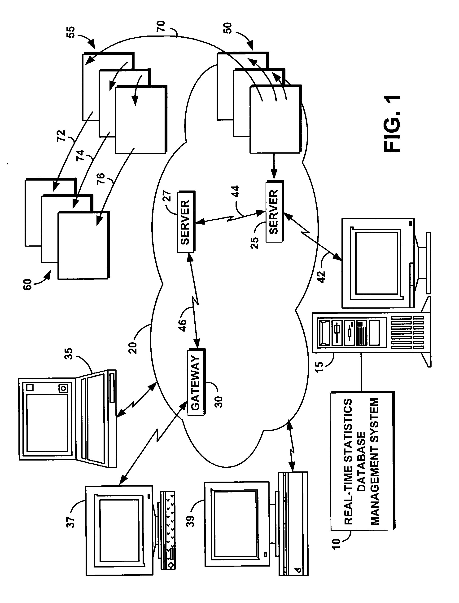 System and method for real time statistics collection for use in the automatic management of a database system