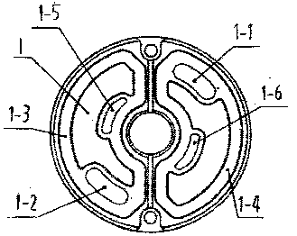 Pressure plate and side plate respectively loaded to two high-pressure areas of double-acting vane pump