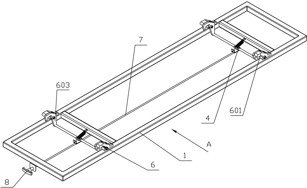 Fixing device for vehicular stretcher and like first-aid transportation tool