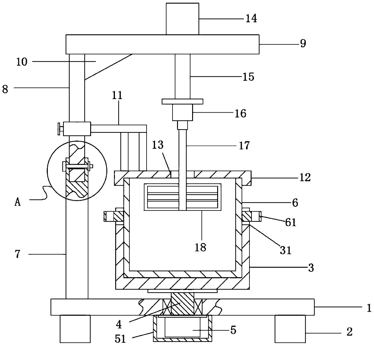 Orthopedic gypsum stirring device good in stirring effect