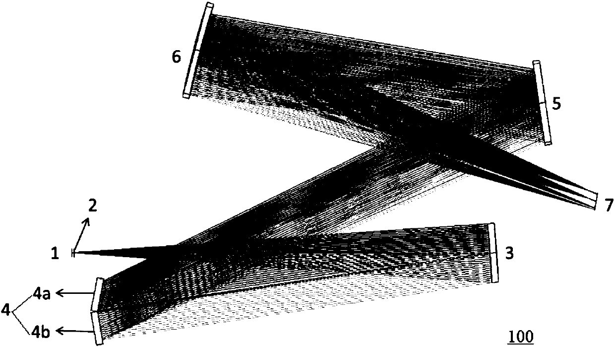 Double grating common CCD spectrograph