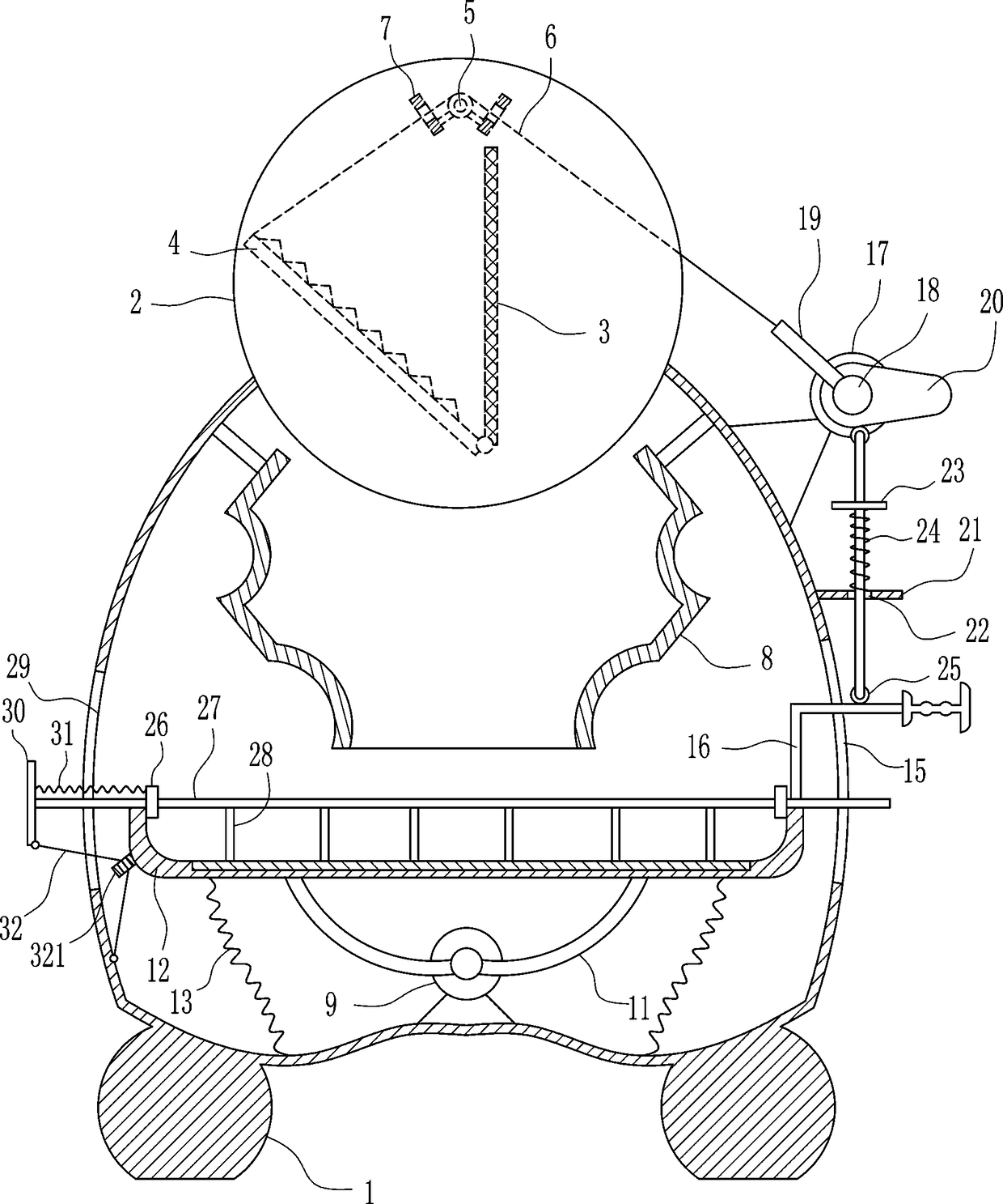 Damp agglomerated feed crushing and drying equipment for animal husbandry