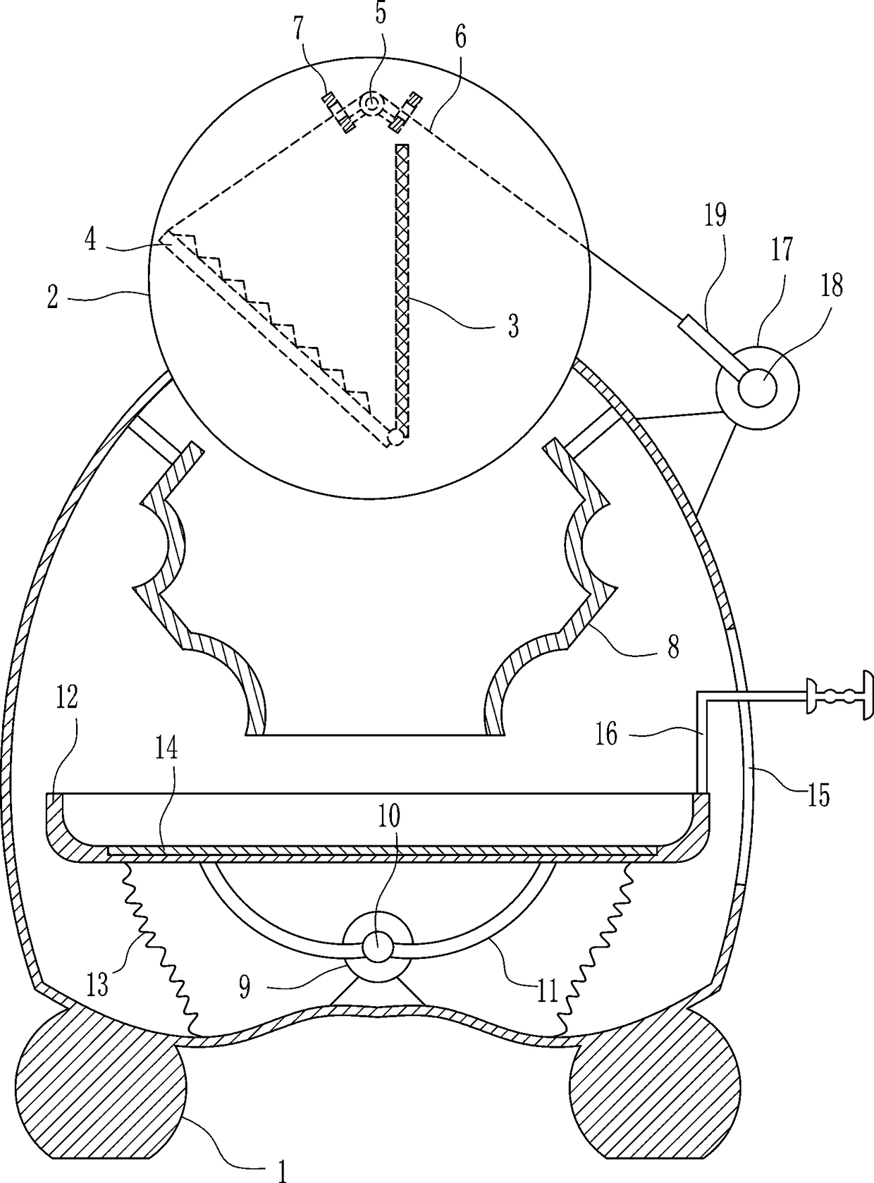 Damp agglomerated feed crushing and drying equipment for animal husbandry