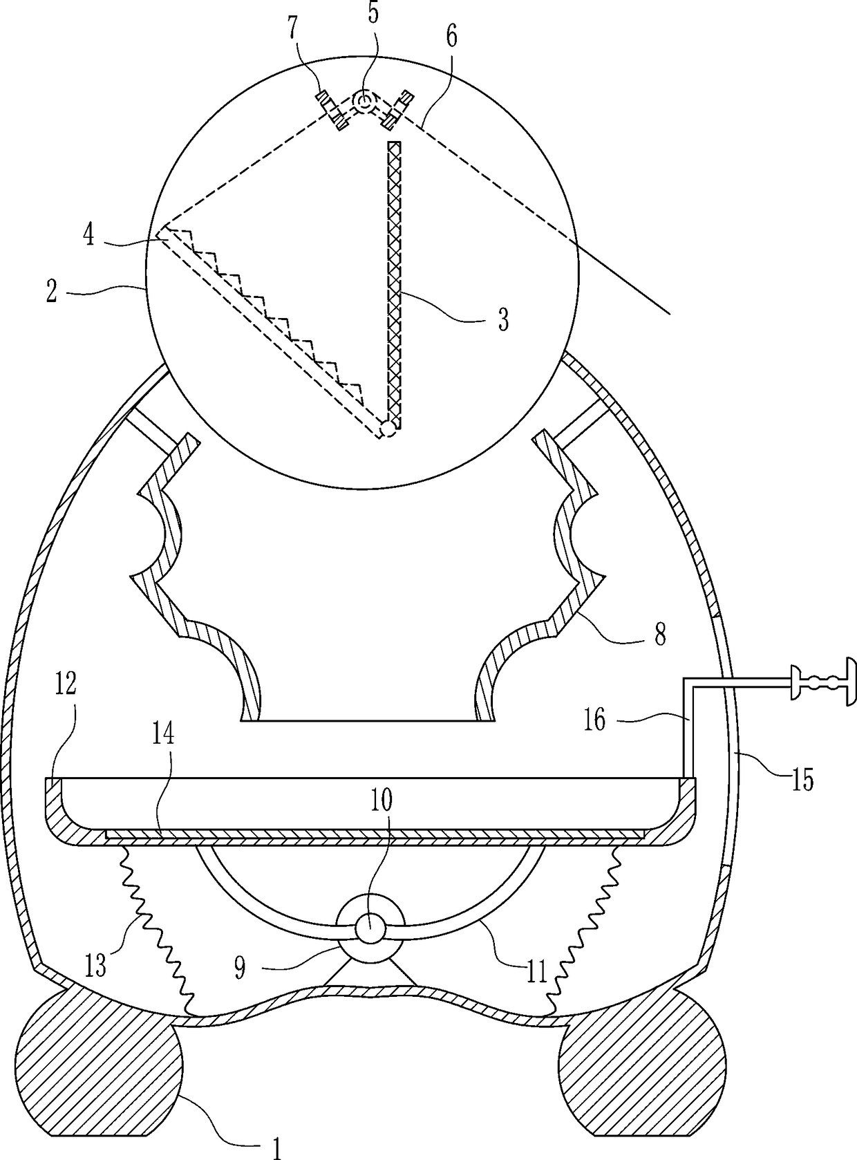 Damp agglomerated feed crushing and drying equipment for animal husbandry