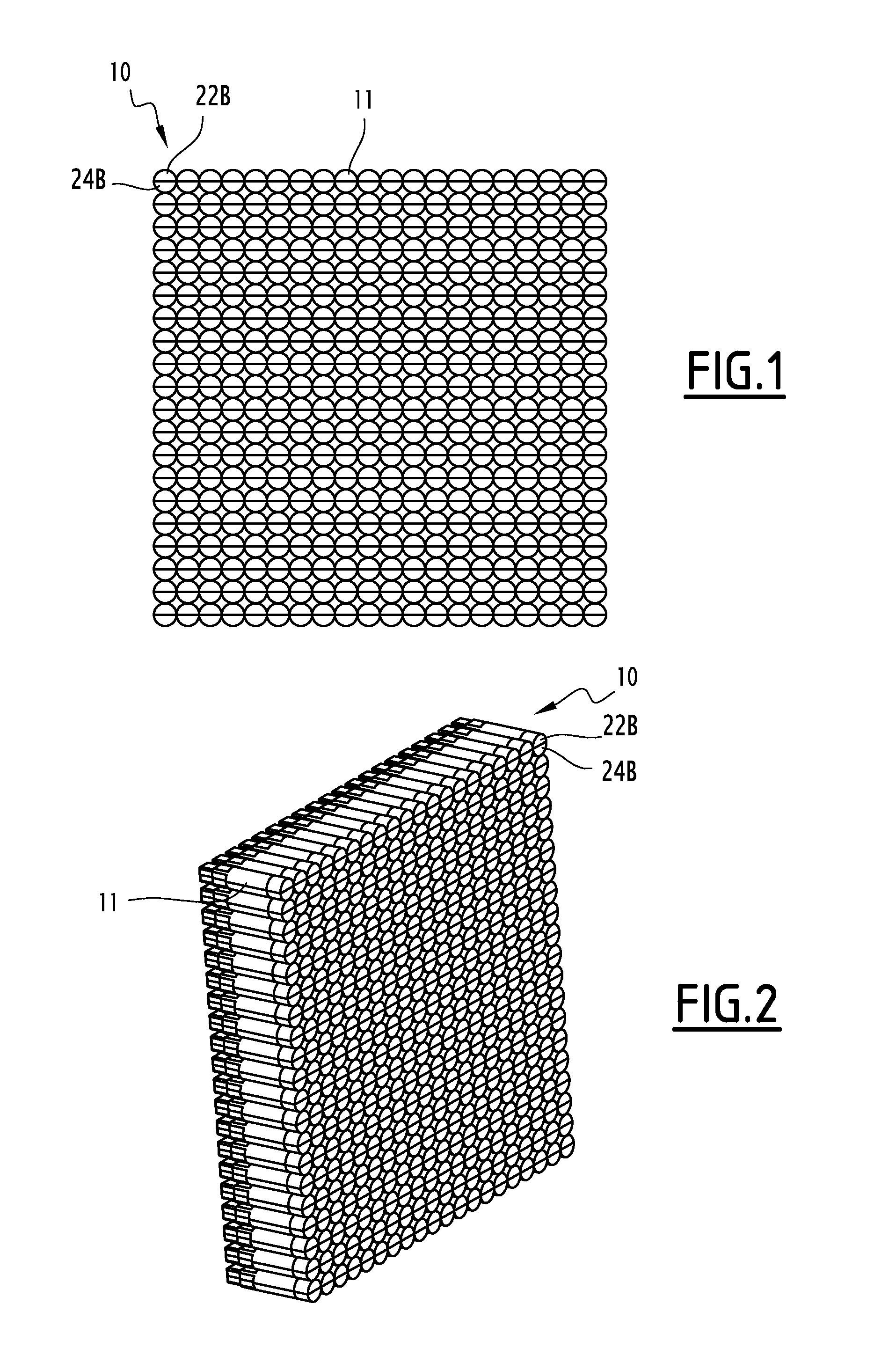 Horn, elementary antenna, antenna structure and telecommunication method associated therewith